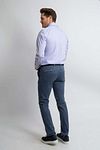 Steppin' Out Overhemd Slim-Fit Ruiten Blauw Rood Model / Achterkant
