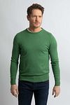 Steppin' Out Pull Cotton Cashmere Vert Mid Model / Voorkant