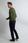 Steppin' Out Sweter z bawełny i kaszmiru w kolorze oliwkowej zieleni Model / Achterkant