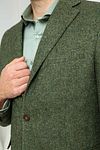 Suitable blazer Birdseye de lana merina verde Model / Detail