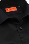 Camicia Suitable con maniche extra lunghe in twill nera Product / Detail