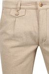 Suitable Chino Pico Pleat Flanell Sand Product / Detail