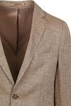 Suitable Blazer i Linned Panama Beige Product / Detail