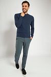 Suitable Dace Pantalon Vert Acier Model / Voorkant