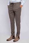 Suitable Das Pantalon Pied de Poule Marron Model / Voorkant