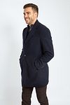Suitable frakke i uldtwill, marineblå Model / Zijkant