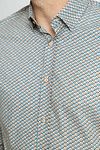 Suitable Hemd Druck Blau Model / Detail