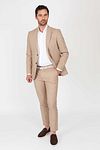Suitable Herrenanzug Accessible Beige Model / Voorkant mit Emiel
