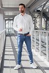 Suitable Hume Jeans blu medio Model / Voorkant