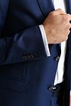 Suitable Kostuum Wol Royal Blauw Model / Detail