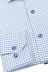 Suitable Koszula w kratę z nadrukiem, niebieska Product / Detail