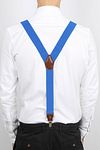 Suitable Luxe Bretels Denim Blauw Model / Achterkant