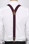 Suitable Lyxiga Navy Striped Röda Suspenders Model / Achterkant