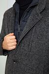 Suitable Caleb Coat Wool Blend Navy Model / Detail