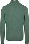 Suitable Merino Half Zip Genser Midt Grønn Product / Achterkant