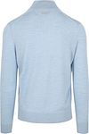 Suitable Merino Half Zip Trui Lichtblauw Product / Achterkant