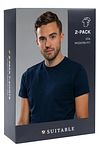 Suitable Ota T-shirt med rund hals navy 2-pak Verpakking