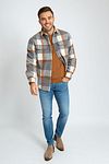 Suitable Overshirt August mezcla de lana gris Model / Voorkant