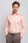 Suitable Satin Stretch Hemd Roze Model / Voorkant