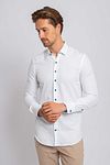Suitable Shirt Oxford Print White Model / Voorkant