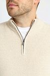 Suitable Half Zip Pullover z gotowanej wełny ecru Model / Detail