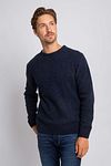 Suitable sweter z mieszanki tweedu i wełny, granatowy Model / Voorkant