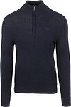 Superdry Henley Essensiell halv glidelås Navy M6110640A-5EJ