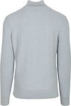 Sweter State of Art z krótkim zamkiem w błękitnym melanżu Product / Achterkant
