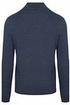 Sweter Suitable z wełny merynosów z zamkiem half zip, niebieski denimowy Product / Achterkant