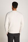 Sweter Tommy Hilfiger Cable w kolorze off white Model / Achterkant