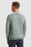 Sweter Vanguard z mieszanki lnu melange w kolorze zielonym Model / Achterkant