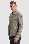 Vanguard Overshirt w kratę w kolorze taupe Model / Voorkant