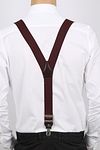 Tirantes Profuomo Luxe burdeos-blanco Model / Achterkant