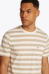 T-Shirt a rayas Tommy Hilfiger beige Model / Detail