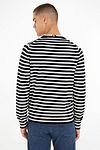 Tommy Hilfiger Pull Marine Rayé Model / Achterkant