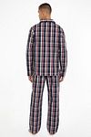 Tommy Hilfiger Pyjama Set Karomuster Dunkelblau Model / Achterkant