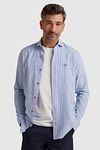 Vanguard Chemise De Lin Rayures Bleu Model / Voorkant