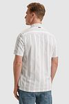 Vanguard Short Sleeve Overhemd Dobby Streep Groen Model / Achterkant