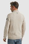 Vanguard Strickjacke Wool Blend Ecru Model / Achterkant
