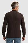 Vanguard sweter z półgolfem (Half Zip), struktura, mieszanka wełny, brązowy Model / Achterkant