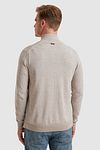 Vanguard Strickjacke Baumwolle-Leinen-Mischung Beige Model / Achterkant