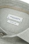 Profuomo Camicia in misto lino verde chiaro Product / Detail