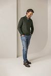 Jersey Half Zip State of Art Woods verde oscuro Model / Voorkant