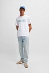 BOSS T-shirt Bossocean White Model / Voorkant