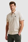 PME Legend Poloshirt Jacquard Jersey Ecru Model / Zijkant