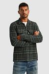 Cast Iron Overshirt Waffle w kratę zielony Model / Voorkant