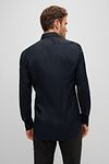 BOSS Hank Zwart Overhemd Model / Achterkant