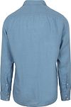 BOSS Relegant Hemd Leinen Blau Product / Achterkant
