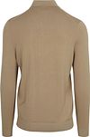 Koszulka polo Suitable Compact Cotton z długim rękawem w kolorze taupe Product / Achterkant