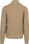 No Excess Half Zip Trui Structuur Melange Beige Product / Achterkant